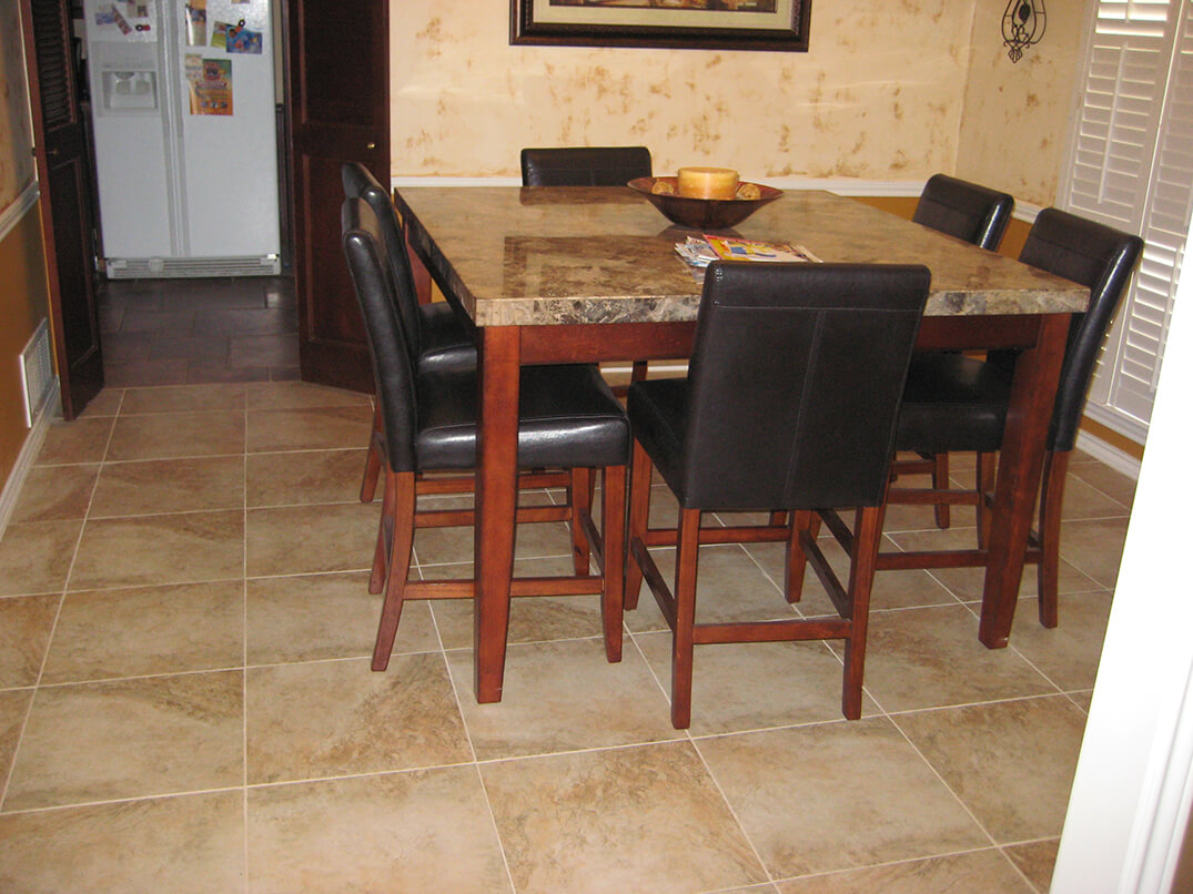 tile in dining room