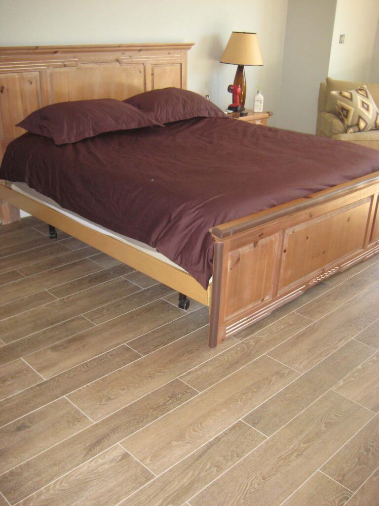 tile that looks like wood in bedroom