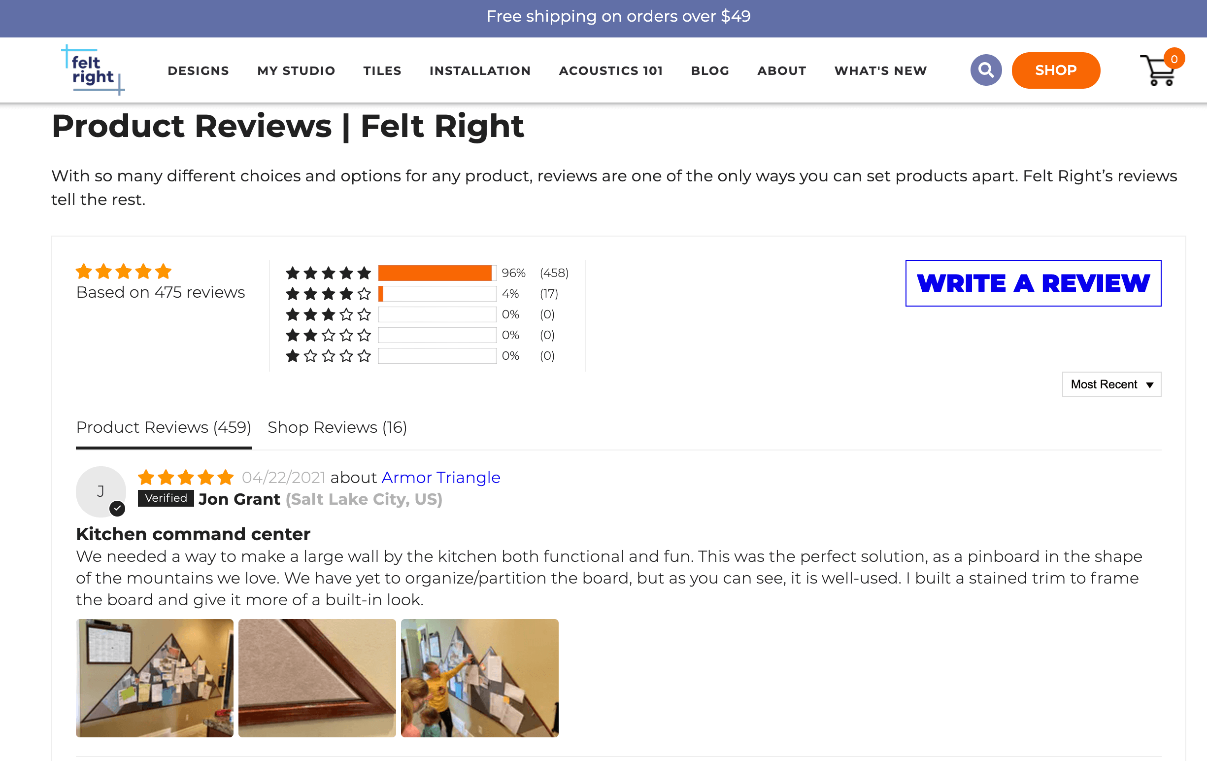 Felt Right customer reviews