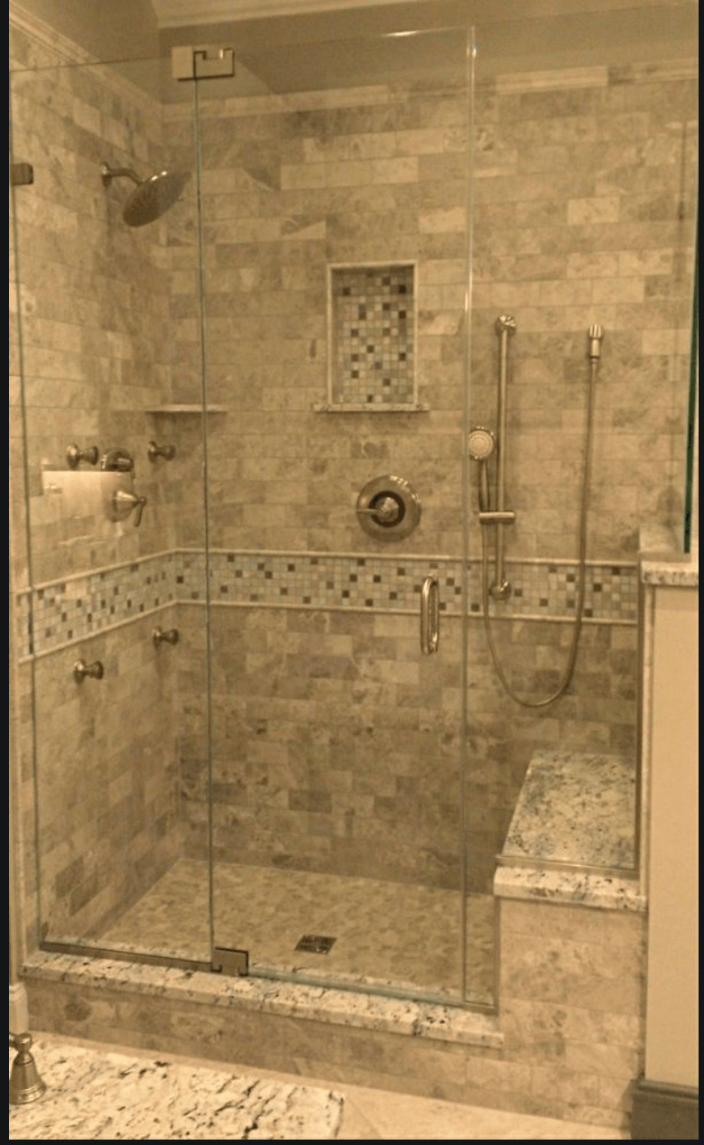 Natural stone shower walls