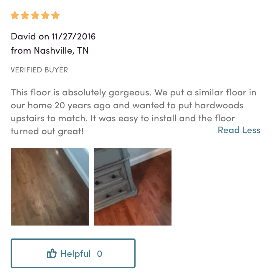 Customer review of Kahrs floor
